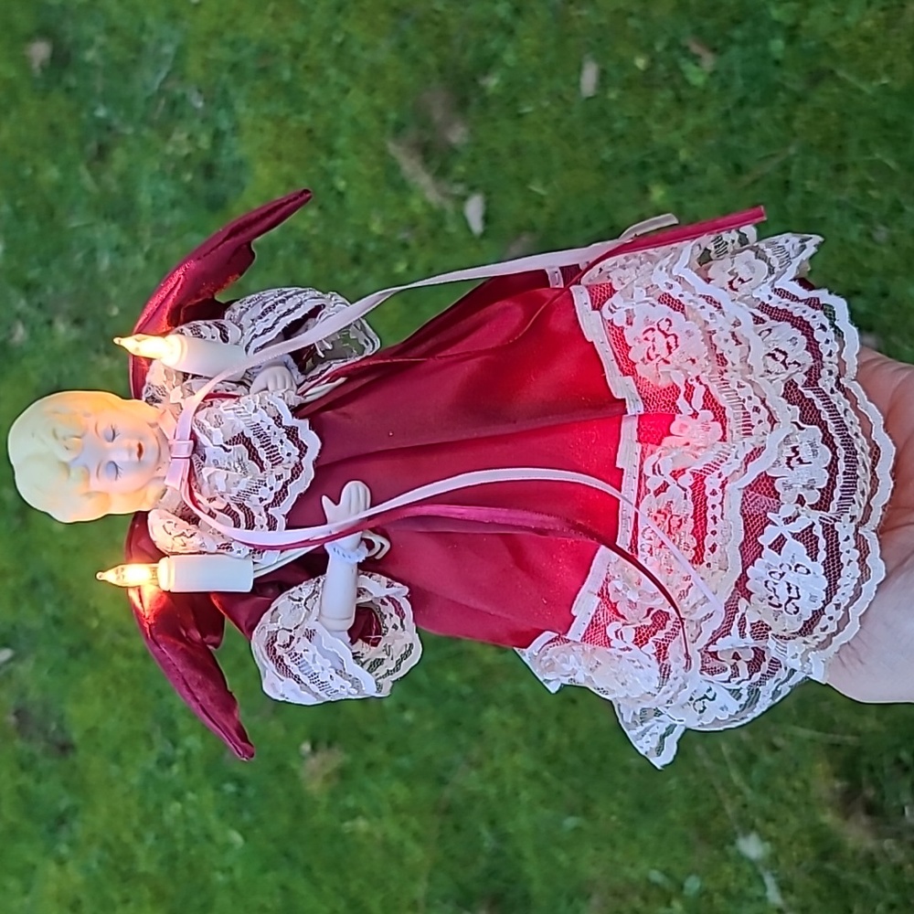 1980's vintage porcelain tree angel